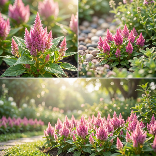 Celosia Nana Glitters Pink Celosia Plumosa – Dwarf Garden Flower Seeds