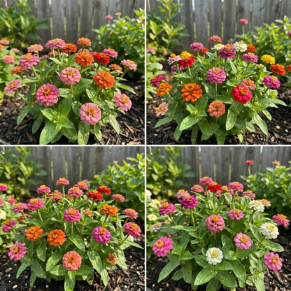 Zinnia Thumbelina Dwarf Mixed Colors Zinnia Elegans – Compact Flower Seeds