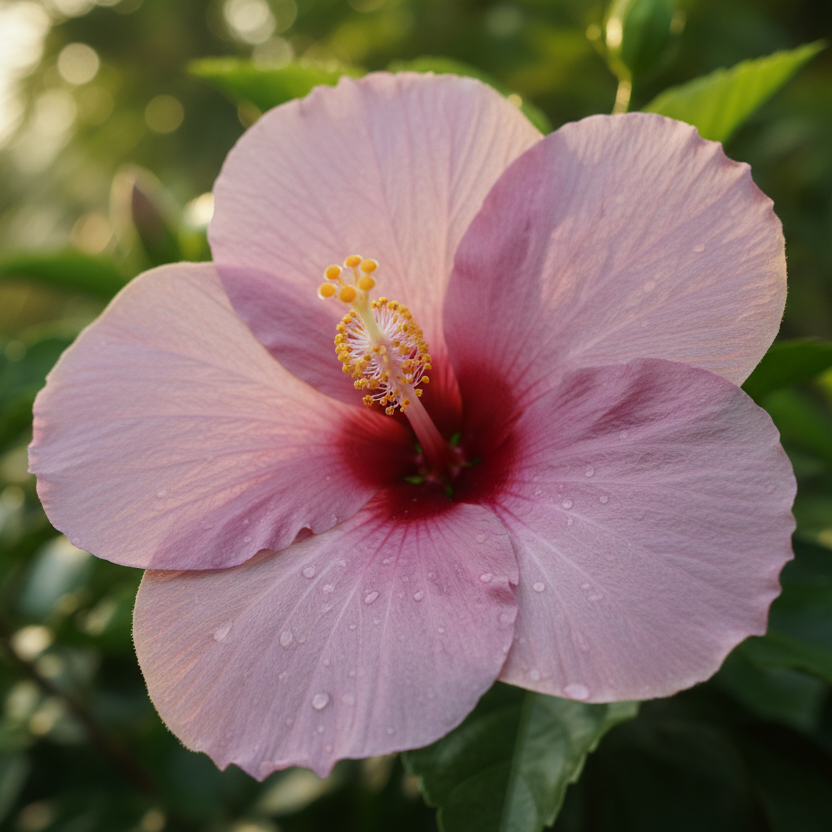 Mauve Dinnerplate Hibiscus Flower
