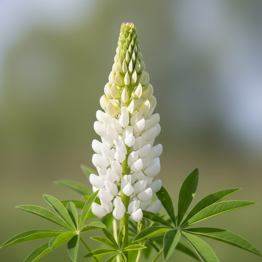 White Lupine Flower